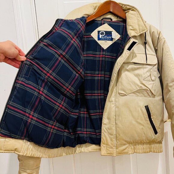 Vintage Penfield Distressed Down Puffer Jacket Coat with Leather Elbow Patches L - Picture 14 of 16